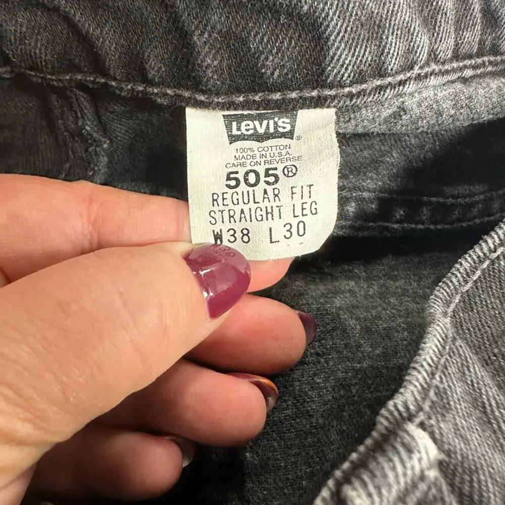 Vintage 505 Levi’s Men's Black Jeans